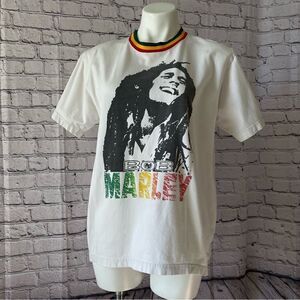 Vintage Bob Marley T-shirt white logo print Medium Large